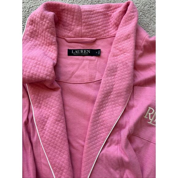 NWT Lauren Ralph Lauren Interlock Quilted Shawl-Collar Robe, Small $78 B9 - Picture 4 of 7